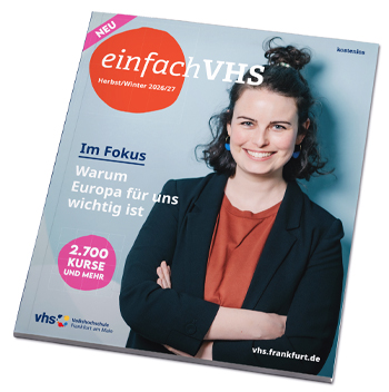 Cover des neuen VHS-Magazins Herbst/Winter 2026/27